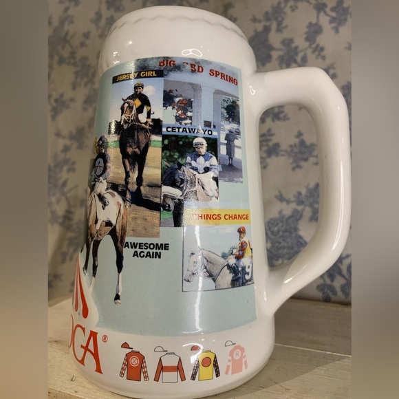 VTG 1999 Limited Edition Saratoga Race Course Beer Mug Saratoga Springs NYRA - Picture 4 of 8